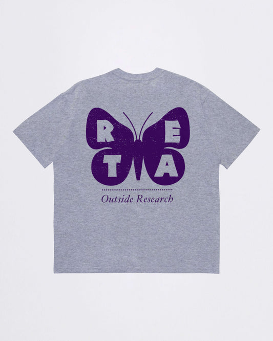 RETA GLOBAL BUTTERFLY EFFECT - GREY MARL TEE